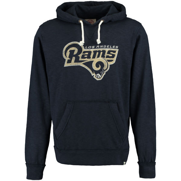 Men Los Angeles Rams #47 Wordmark Slugger Hoodie Navy->los angeles rams->NFL Jersey